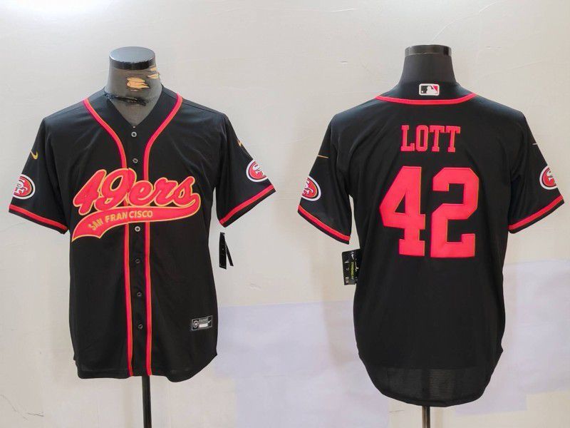 Men San Francisco 49ers #42 Lott Black gold Joint Name 2024 Nike Limited NFL Jersey style 1->san francisco 49ers->NFL Jersey